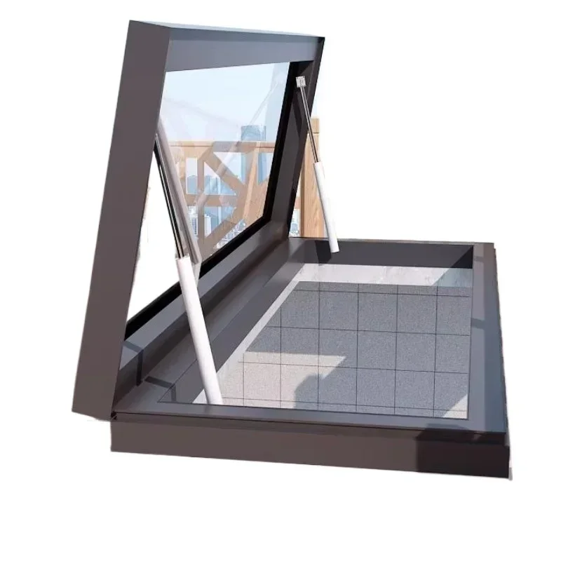 Electric Intelligent Skylight Roof Sliding Window for Living Room and Basement Smart Lifting Design