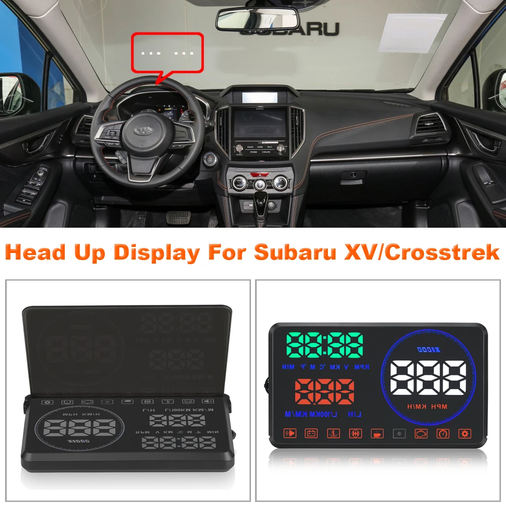 

For Subaru XV/Crosstrek 2016-2018 2019 2020 Car HUD Head Up Display Auto Electronic Accessories OBD2 Windshield Speed Projector