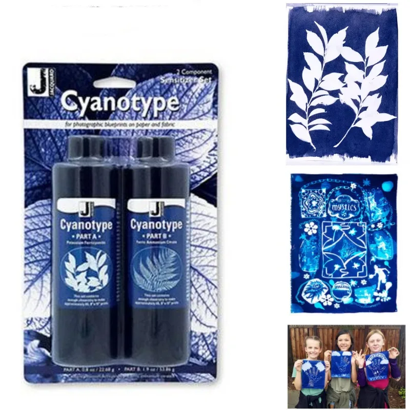 

Американский синий метод печати, набор светочувствительных агентов, краска для хлопчатобумажной и конопли, сделай сам, художественная печать, узор, декоративные пигменты