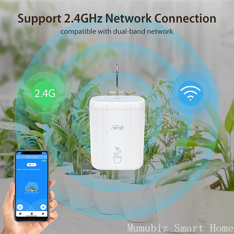 نظام الري التلقائي للنباتات بوعاء Tuya Smart WiFi نظام الري بالتنقيط التحكم عن بعد لـ ما يصل إلى 10 نباتات بوعاء