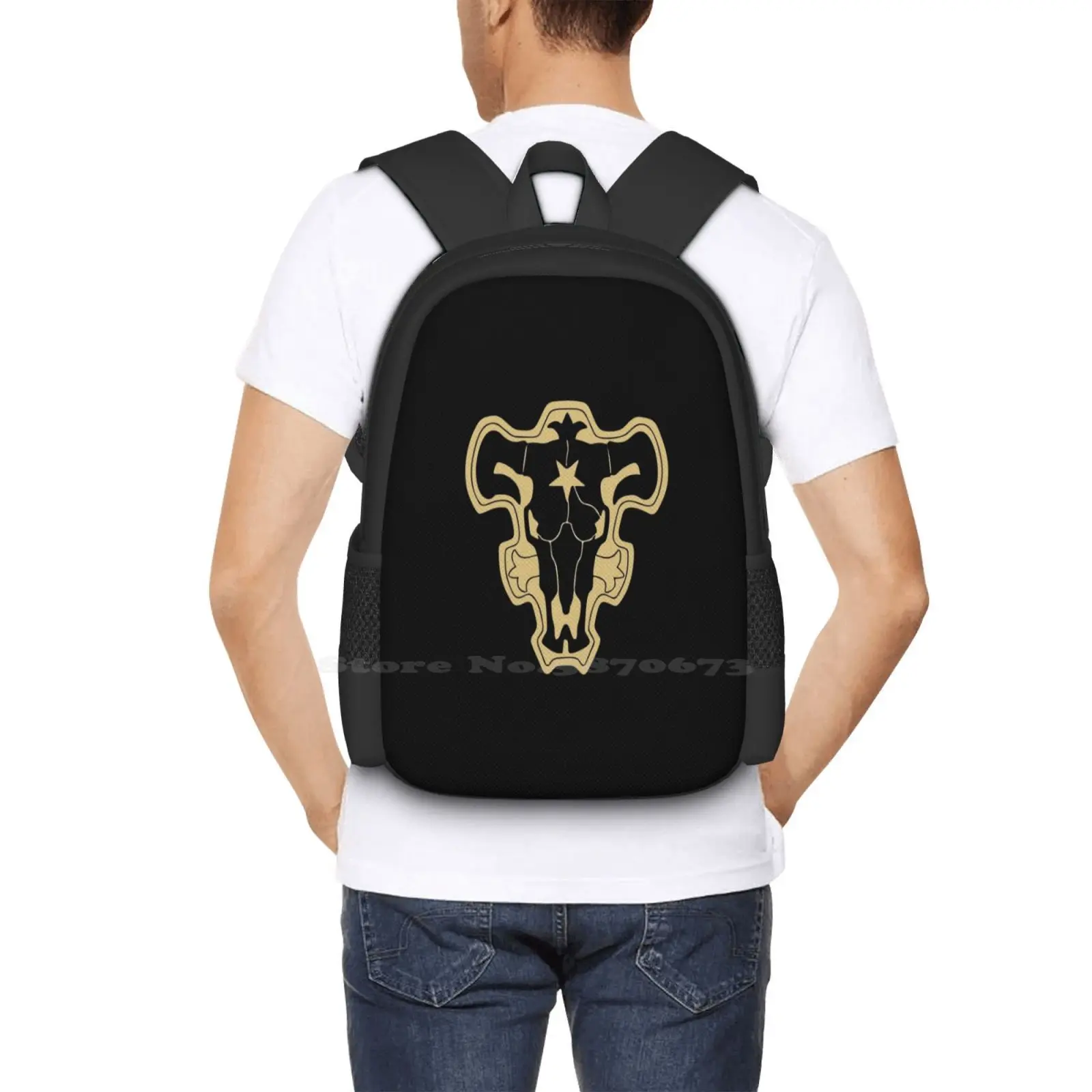 Best Seller Black Bulls Merchandise 3d Print Design zaino borsa per studenti Black Bulls Stuff Black