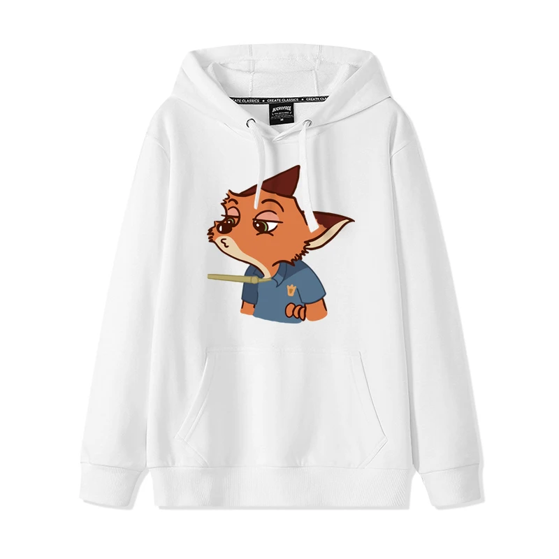 Couple Sweater Hooded Korean Version Loose Pullover Jacket Zootropolis Anime Hoodie Judy Hopps Cute Pattern Nick Wilde New