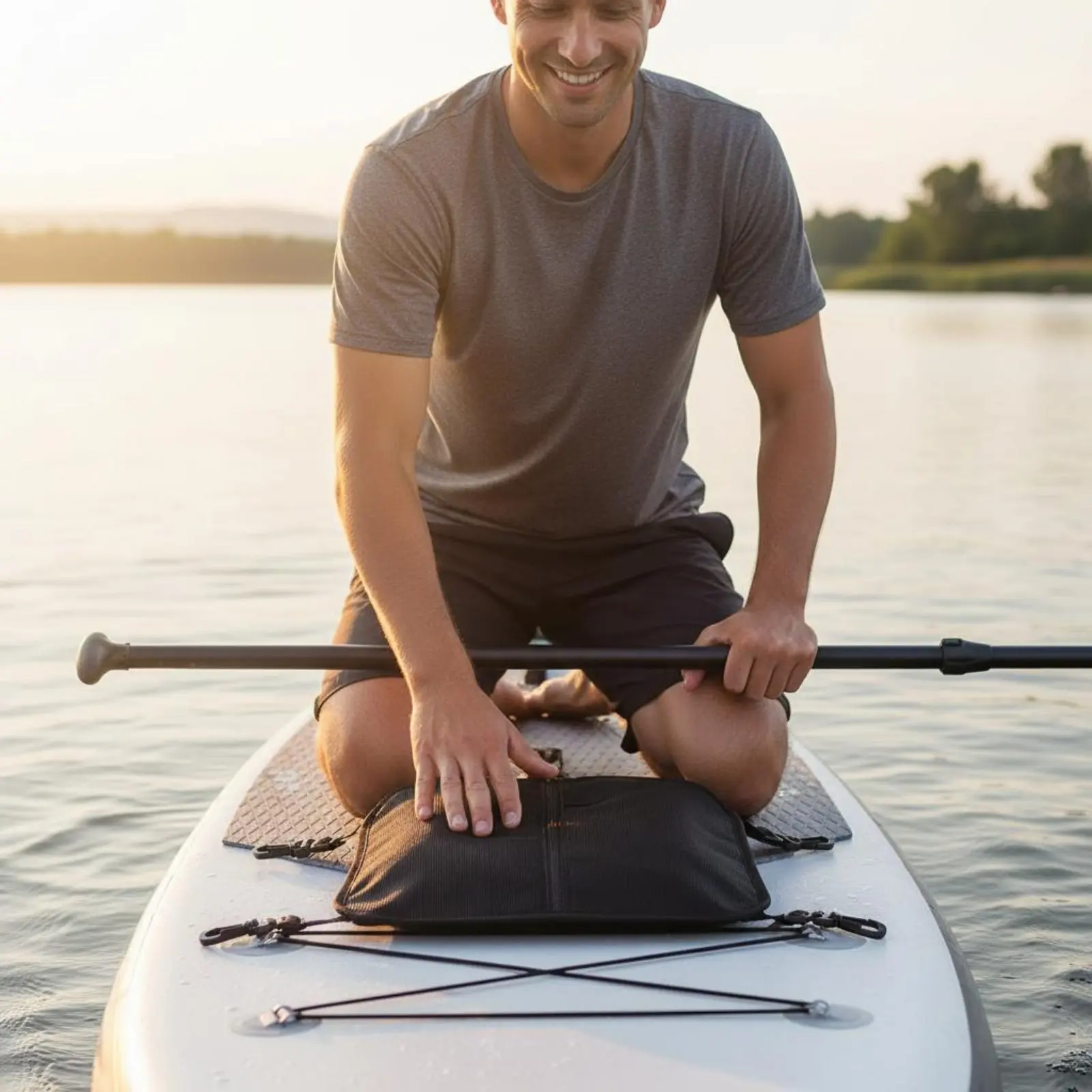 Stand-up Paddleboard Mesh Storage Bag Quick-Drying Stand-up Paddleboard Deck Bag Kayak Deck Storage Net Corrosion-Resistant