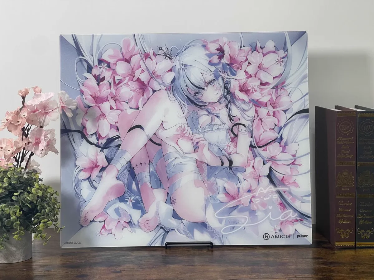 Alfombrilla de ratón de cristal Pulsar x amicis, edición duplicada, alfombrilla de ratón suave para juegos, 490x420mm, accesorio para jugadores de PC Valorant