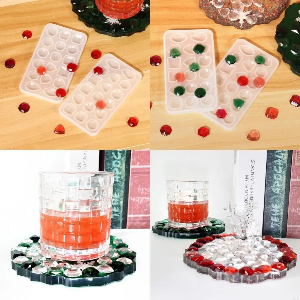

Silicone Shapes Molds Diamond Cube Tray Mold for Making Necklace Bracelets