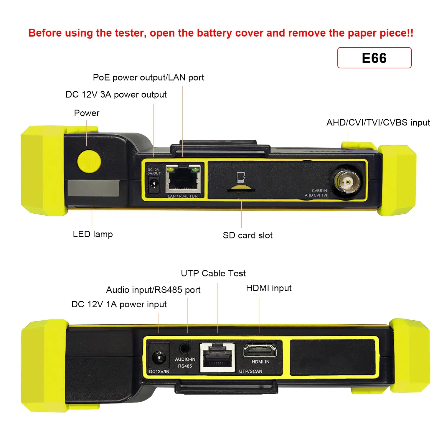 CCTV Tester Cable Tester Network Test Tools E66