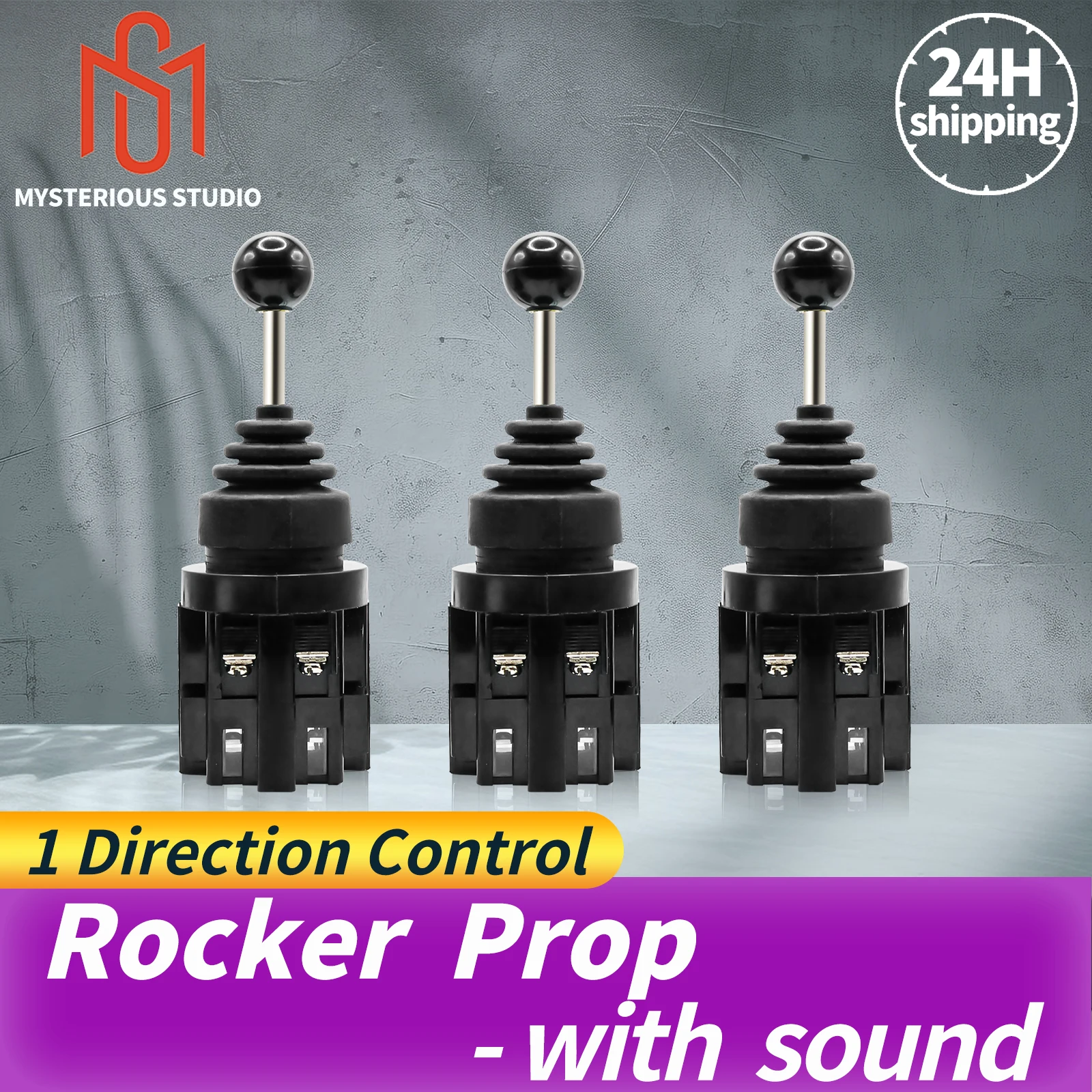 

Mysterious studio escape room prop electronic puzzle black joystick with sound effects single direction trigger unlock sequence