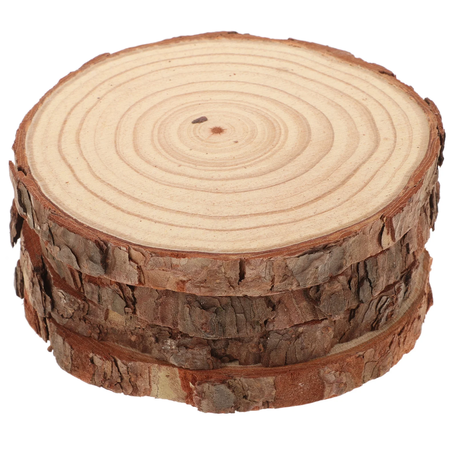 

4pcs Wood Slices Unfinished Natural Wooden Rounds Thick Diy Craft Supplies For Wedding Home Decoration Wood Circles For Crafts