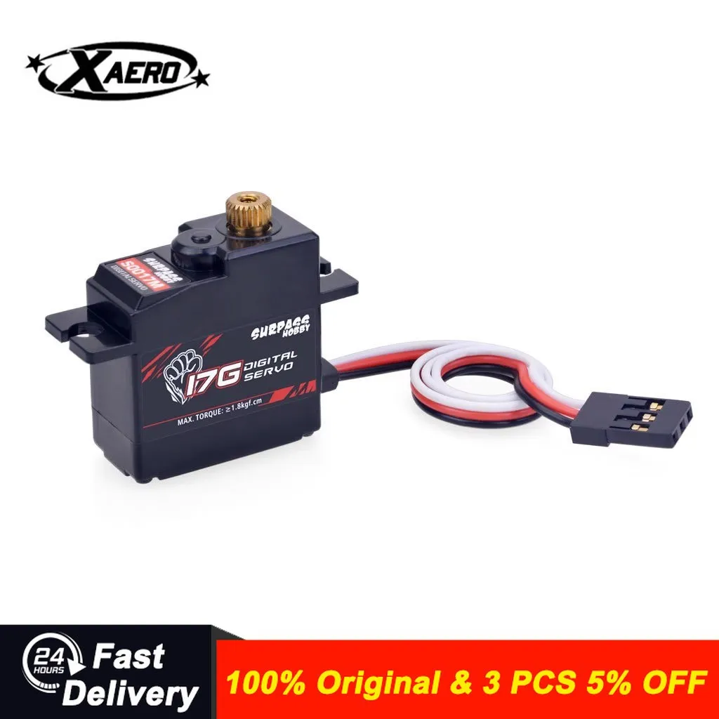 

Surpass-hobby S0017M Цифровой сервопривод 17 г, металлическая шестерня для радиоуправляемых автомобилей и самолетов с неподвижным крылом