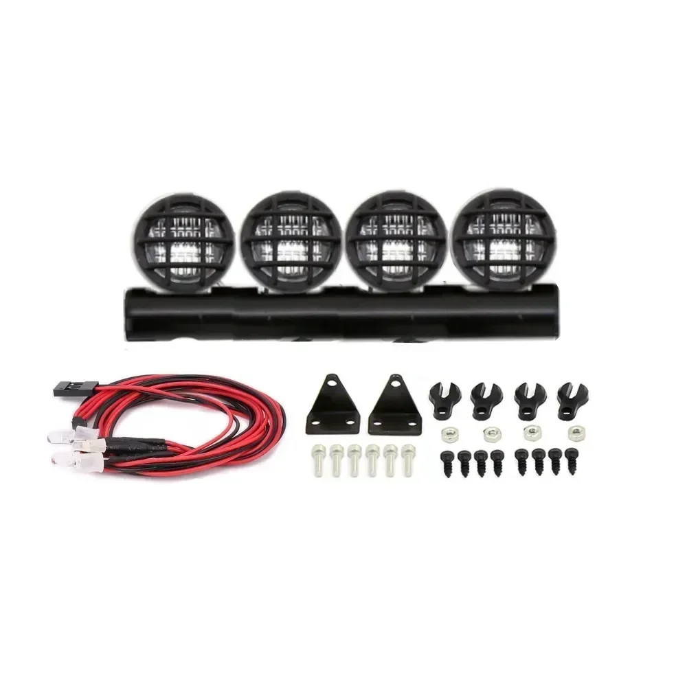RC Car LED Roof Lamp Lights Bar for SCX24 WPL 1/18 1/24 RC Truck Car Upgrade Parts Accessories 4LED/6 LED