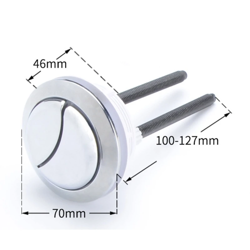 Botón moderno y duradero, botón ergonómico para tapa inodoro, botón ABS larga duración, accesorios baño para accesorio