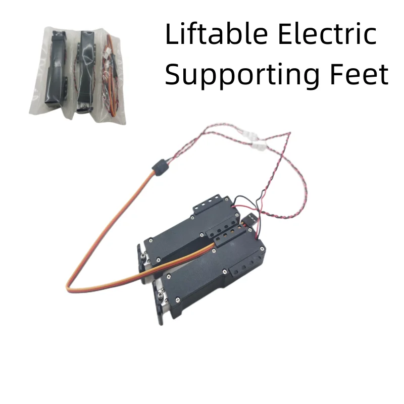 Liftable Electric Supporting Feet Pillar for 1/14 Tamiya Truck Scania R620 MAN Volvo Actros Arocs RC Car Tractor Trailer Parts