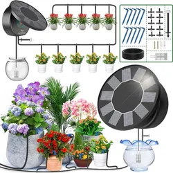 Solar Automatic Drip Irrigation System Kit Plant Water Machine with Anti Siphon for Garden Outdoor Indoor Green Plant Water