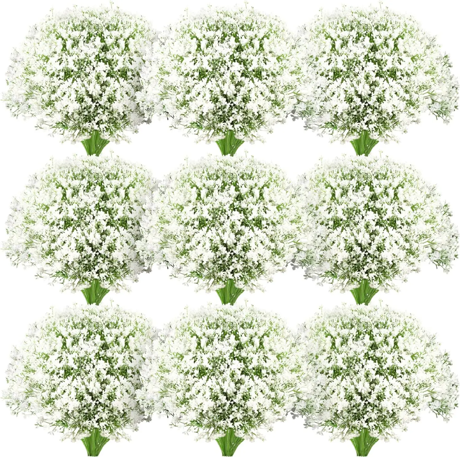 300 Pieces Artificial Flowers Plastic Baby Breath Flowers Faux Gypsophila DIY Floral Bouquets Arrangement Baby Breath Wedding