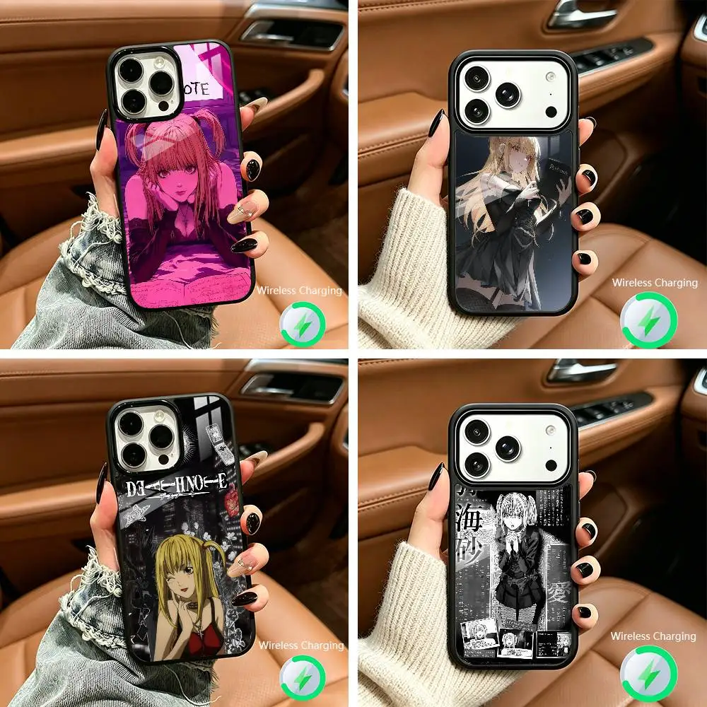 

D-DeathS N-NoteS M-MisaS A-Amane-es Wireless charging phone case compatible with iPhone 17/16/15/14/13/12/11