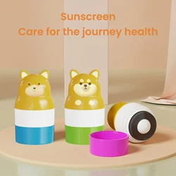 100ml Cartoon Refillable Sunscreen Roll-on Applicator Portable Travel Dispenser Bottle Sunscreen Applicator Home Travel Storage