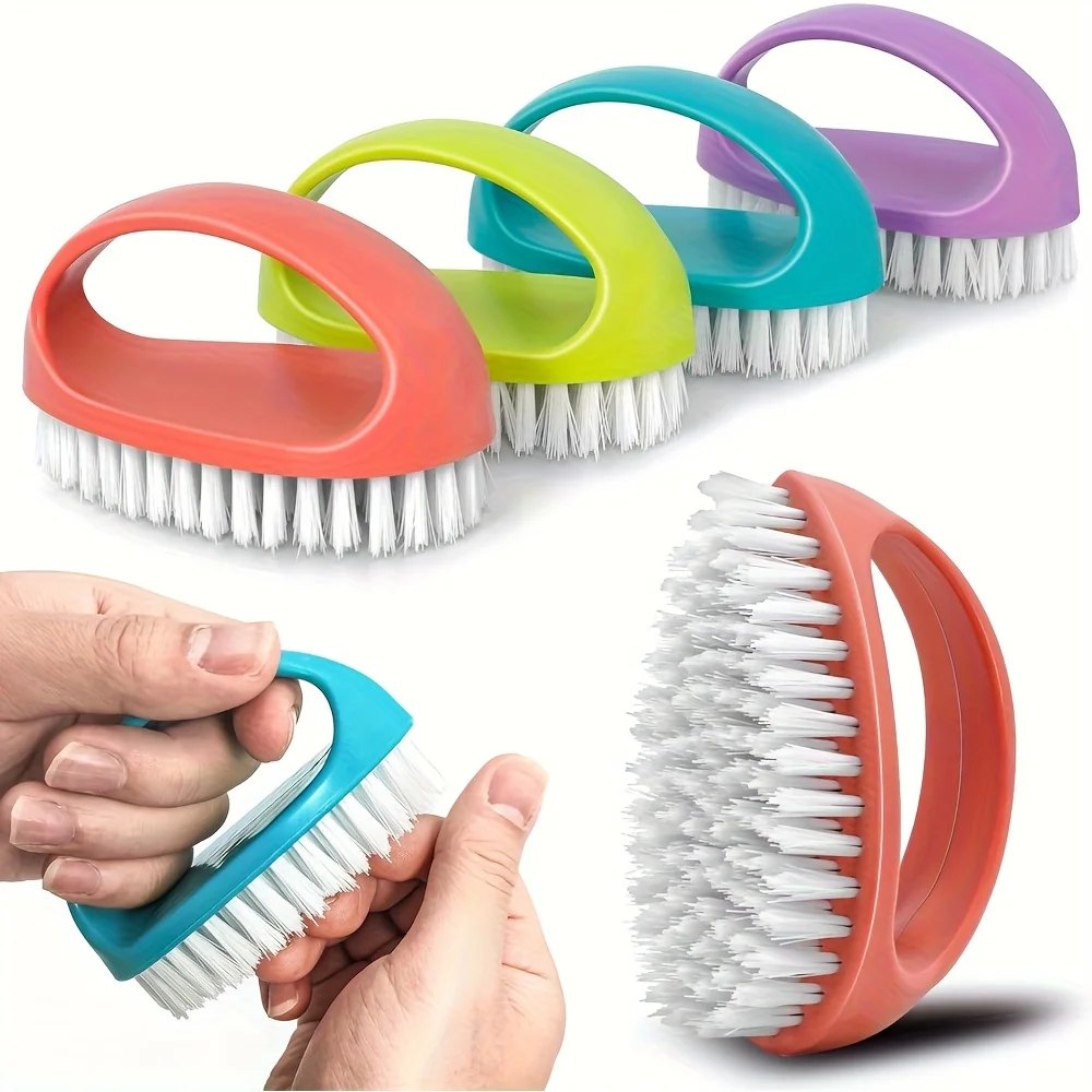 

Набор из 4 сверхпрочных нейлоновых кистей для ногтей с прочной щетиной для глубокой очистки рук и ног. для механика, повседневного использования.