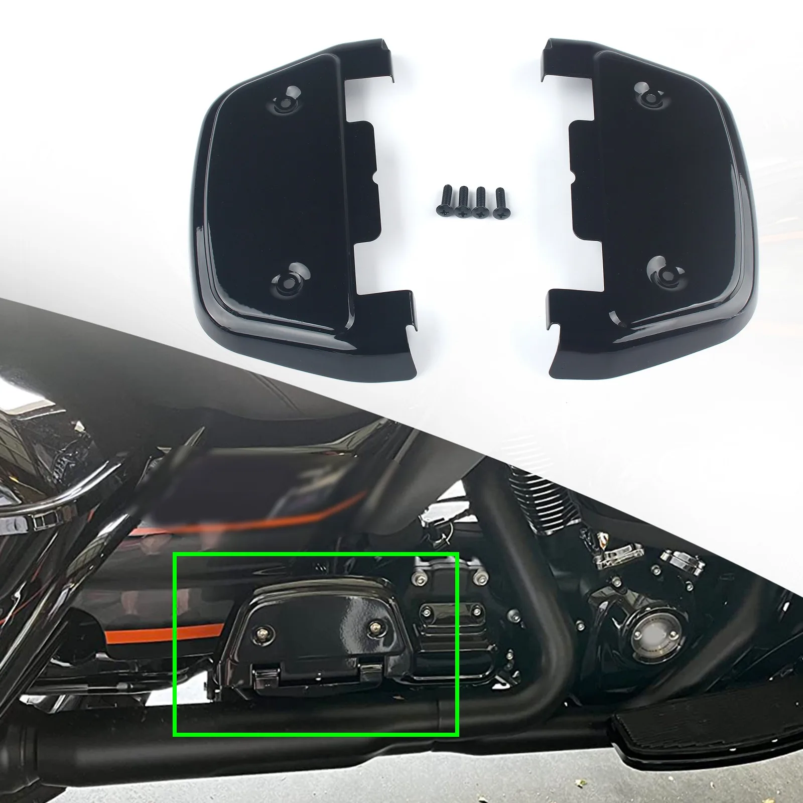 

Motorcycle Passenger Footboard Floorboard Cover For Dyna 1986-later FL Softail and 1987-later Touring and Trike models