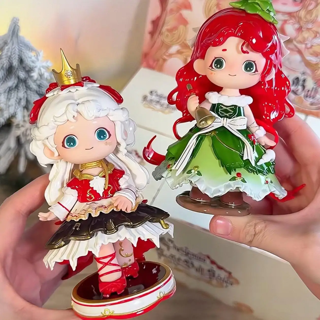 Figurines d'anime de Noël Kawaii, boule secrète, série, boîte ennemi, carillon fait à la main, beurre, fille, princesse, cadeau, jouet d'ornement, chaud, nouveau, 2025