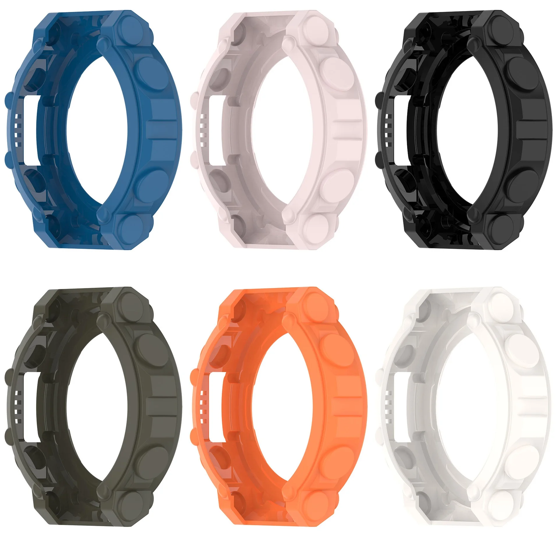 30 قطعة غطاء حماية من البولي يوريثان لساعة Amazfit T-REX 2 الذكية إطار ممتص للصدمات ناعم مضاد للتصادم مضاد للخدش
