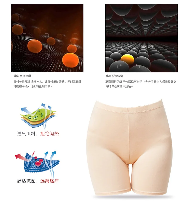 Plus Size High Waist Ladies Underwear Breathable Cotton Boxer Shorts Safety Pants Women\'s Underwear Postpartum Abdominal 4 Color