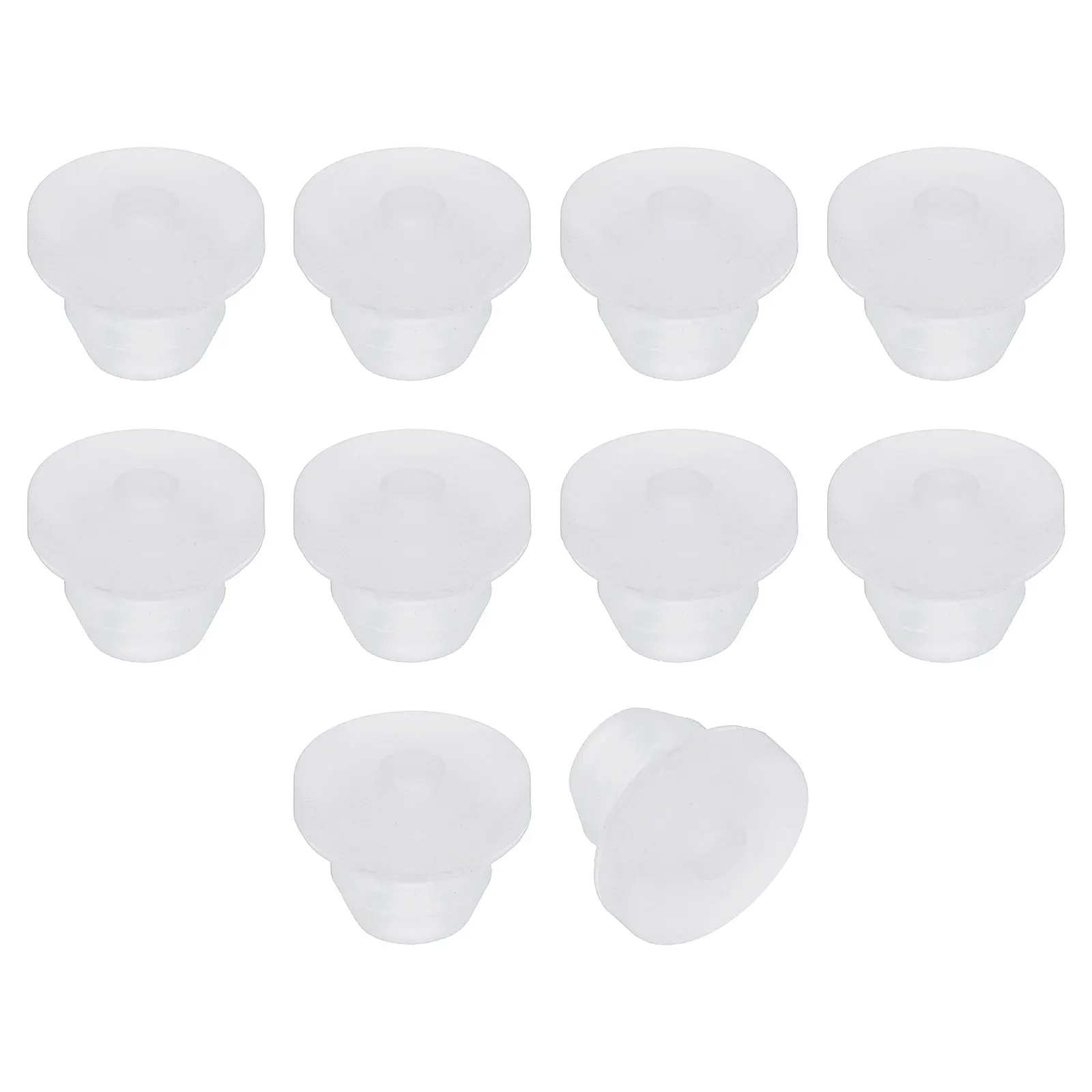 Uxcell 10/15Pcs Rubber Grommets Top Hat Grommet Silicone Rubber Hole Plug Gasket Wires Protection for Wiring Automotive Clear