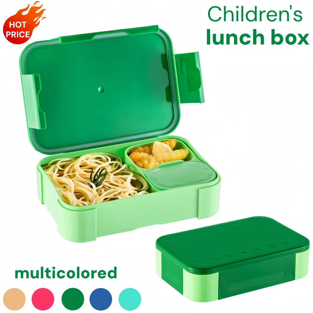Lonchera Bento de 900 ml para Niños/Estudiantes, Lonchera Bento Apta para Microondas, Sellado Hermético, Portátil, con Compartimentos, Contenedor de Alimentos para Mantener la Frescura