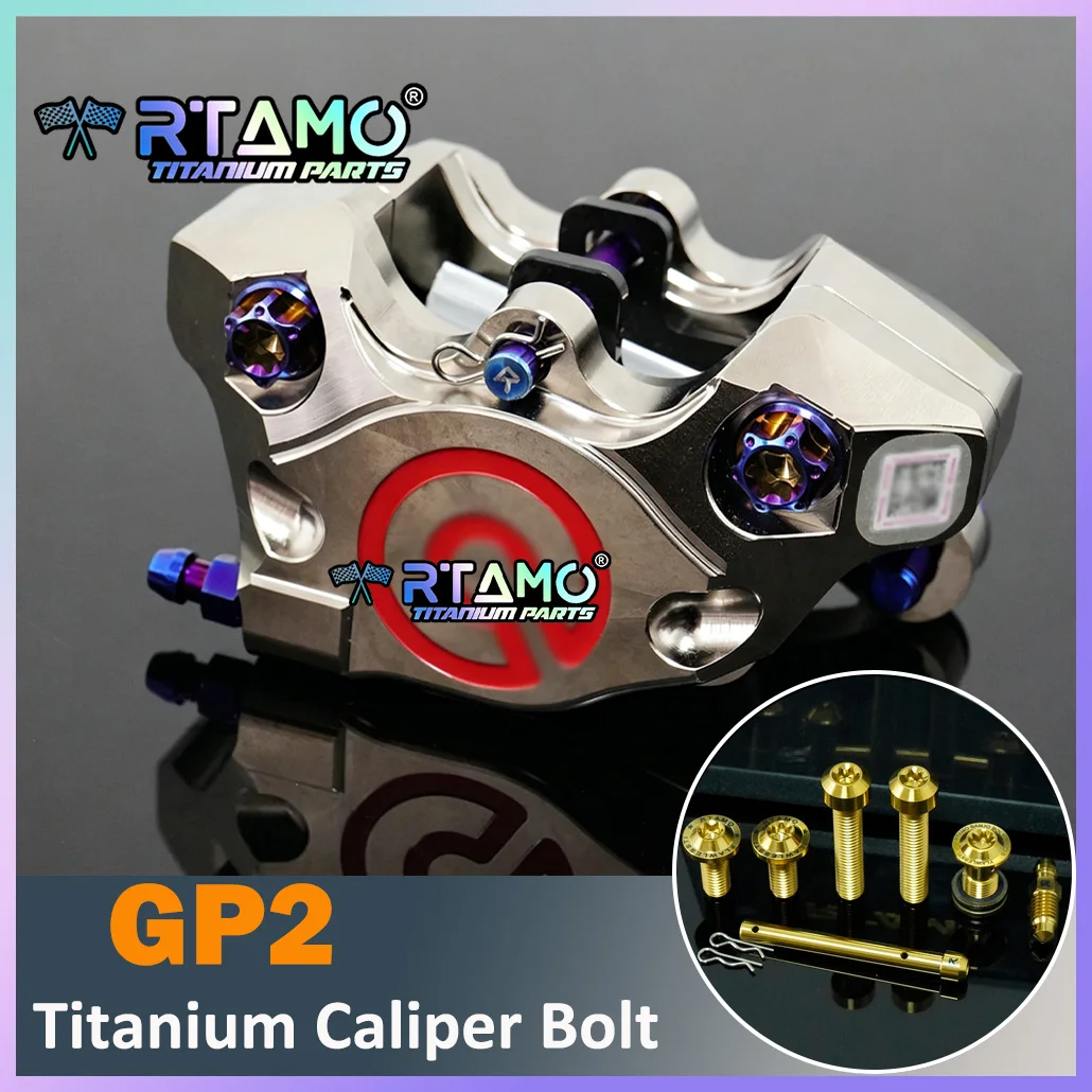 

RTAMO Gr5 Titanium Brake Caliper Bolt Set for Brembo GP2 (CNC 2 Pot)