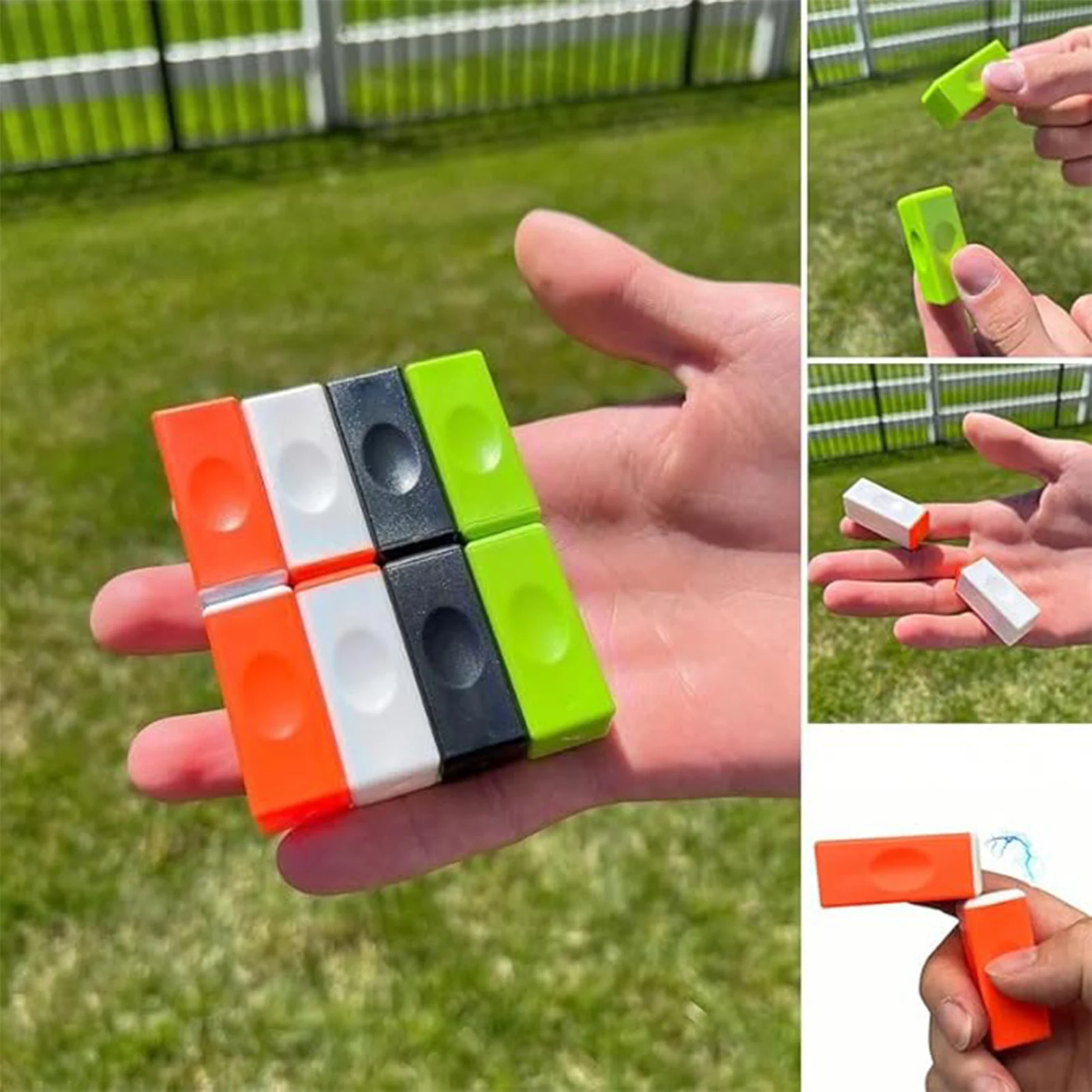 Magnetic Building Blocks Bricks Toys Multifunctional Durable Decompression Sensory Toys for Relieving Anxiety from Long Time