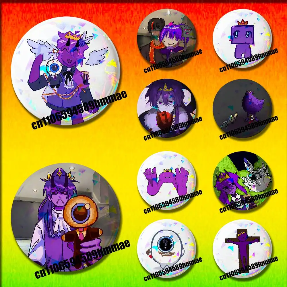 

For Wemmbu Eggchan TAXDUO Egg Emblem Round Pins Insignia Badge Cover Brooch Button Hats Decoration 32mm