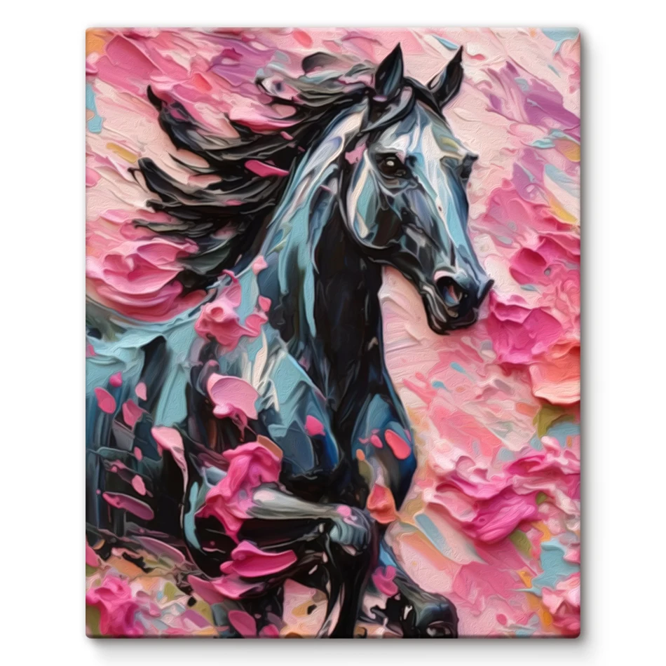 SDOYUNO Painting By Numbers Horse Animals Pink Wall Art Picture On Canvas Decorative Paintings Personalized Gift Home Decoration