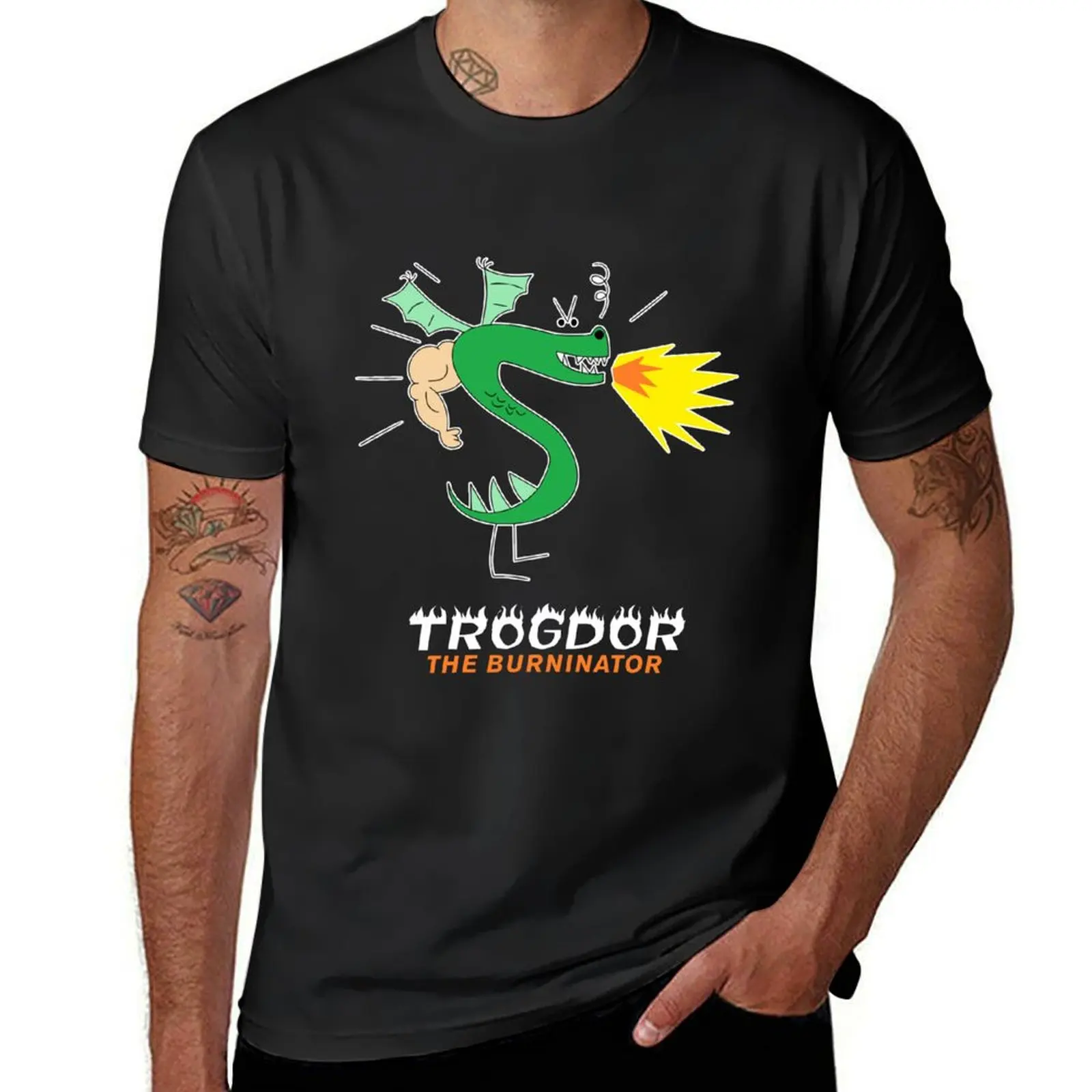 Trogdor the Burninator Dragon T-Shirt anime quick-drying aesthetic clothes men t shirt