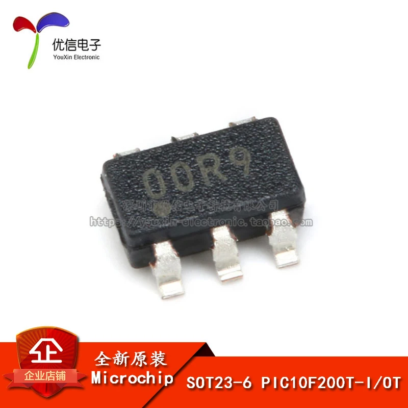 10pcs original genuine patch PIC10F200T-I/OT chip 8-bit flash microcontroller SOT-23-6