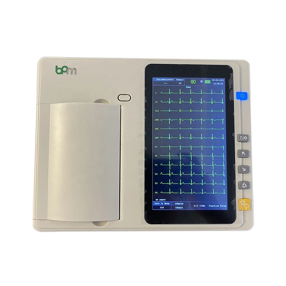 Portable 12 Lead 3/6/12 Channel EKG Device Veterinary Electronic Handheld ECG Machine for Heart Monitoring
