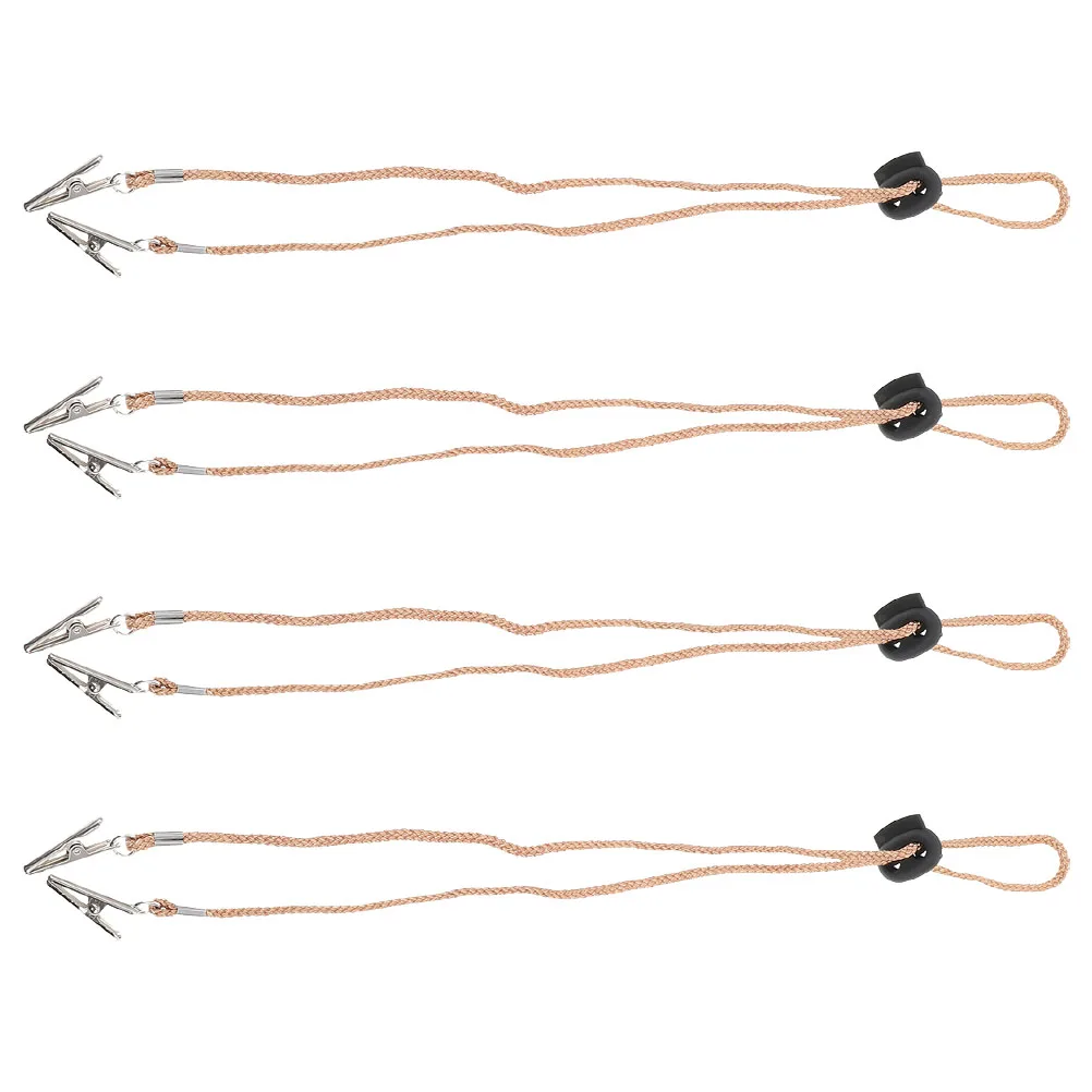 

4Pcs Napkin Strap Wind Travel Retainer Adjustable Hat Accessory Clip Adjustable Holder Clip Accessory