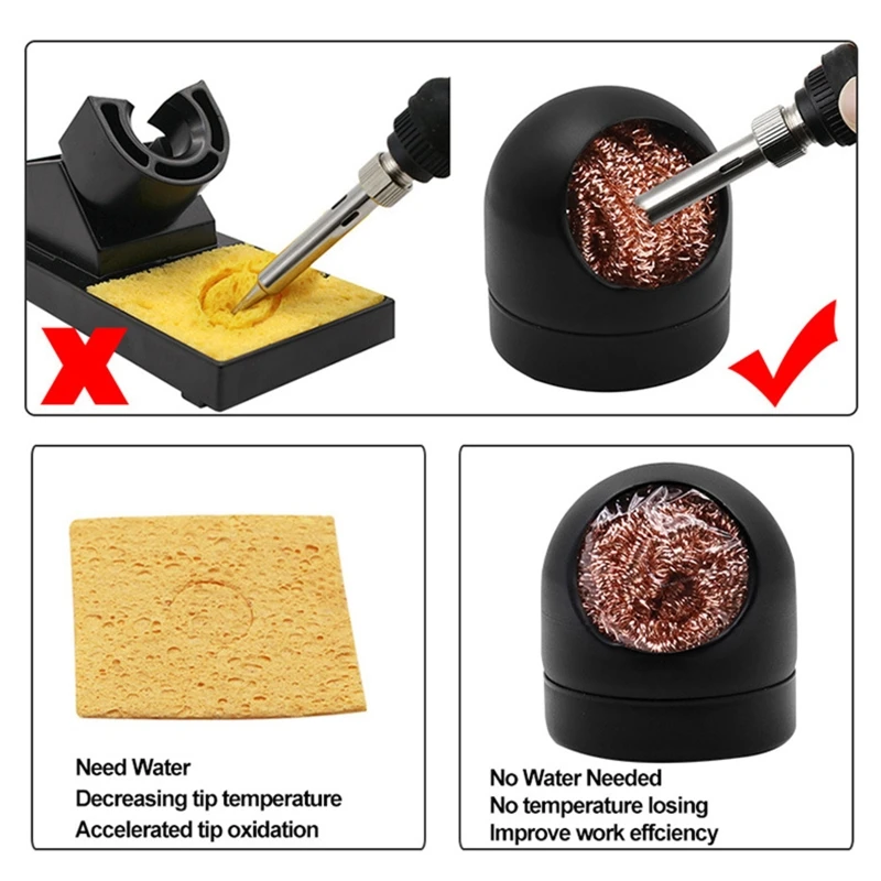 Lightweight Clean Ball Welding Soldering Iron Tip Cleaner Mesh Filter Tin Remove