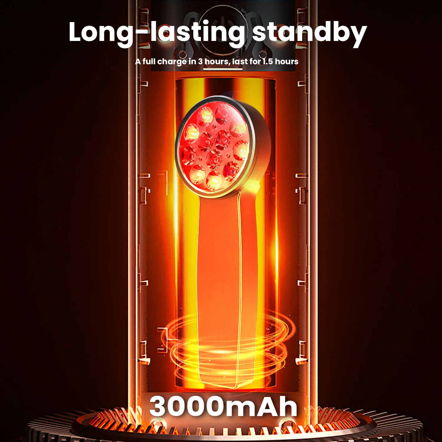 مصباح الضوء الأحمر للوجه المحمول بالساونا بالقرب من جهاز العلاج بالضوء LED بالأشعة تحت الحمراء عصا العلاج بالضوء الأحمر للجمال