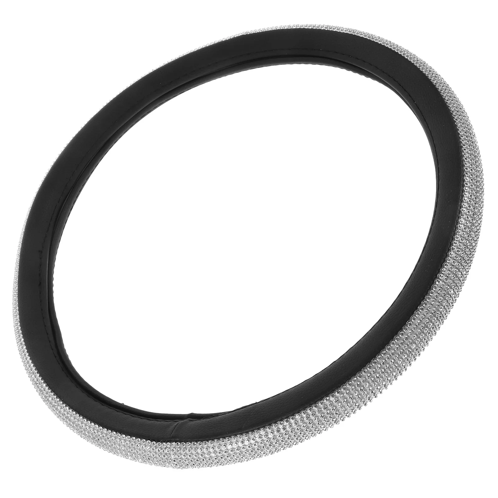 Elegante protector para volante con diamantes de imitación, duradero, accesorios de Pu para coche, agarre suave, cómodo, fácil instalación, ligero