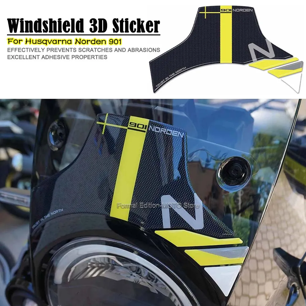 

For Husqvarna Norden 901 2024 3D Motorcycle Sticker Waterproof and scratch resistant Motorcycle Windshield Protective Sticker