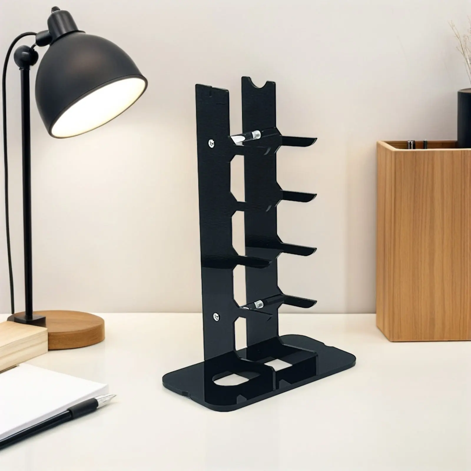 

Подставка для ножей из акрила, черная, прозрачная, многоуровневая, универсальная, для кухонной столешницы, органайзер для ножей, подставка для демонстрации лезвий