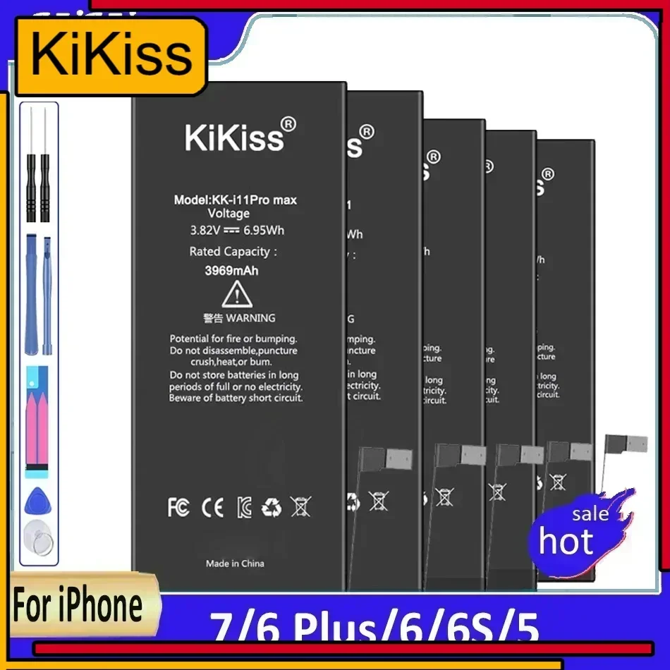 Battery For Apple iPhone 6 Plus 6Plus 7 6S 5 For iPhone5 iPhone6 For iPhone7 Replacement 5G 6G 7G Bateria + Tools