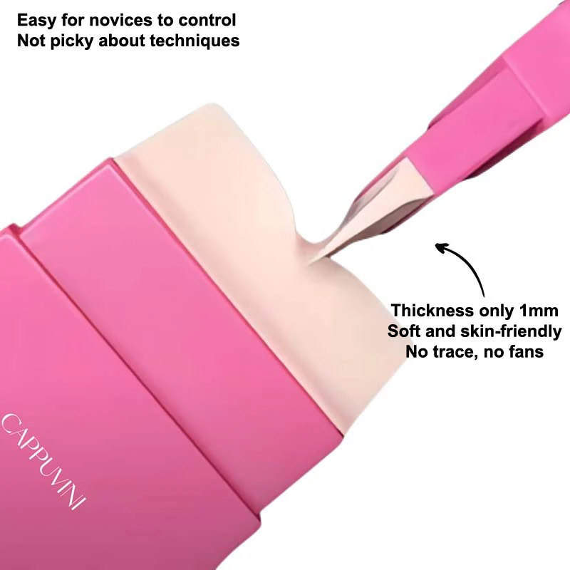 فرشاة كريم أساس محمولة من السيليكون مع ورق مختلط ملون، بودرة مطبقة بالتساوي، بدون خط كريم أساس برأس مسطح، قاعدة مكياج للوجه #3