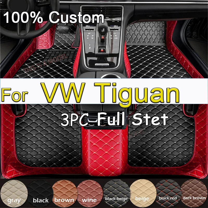 Floor Mats For Volkswagen Tiguan Allspace AD BW 2017~2022 Waterproof Carpet Car Floor Mat Tapis Voiture Car Accessories Interior