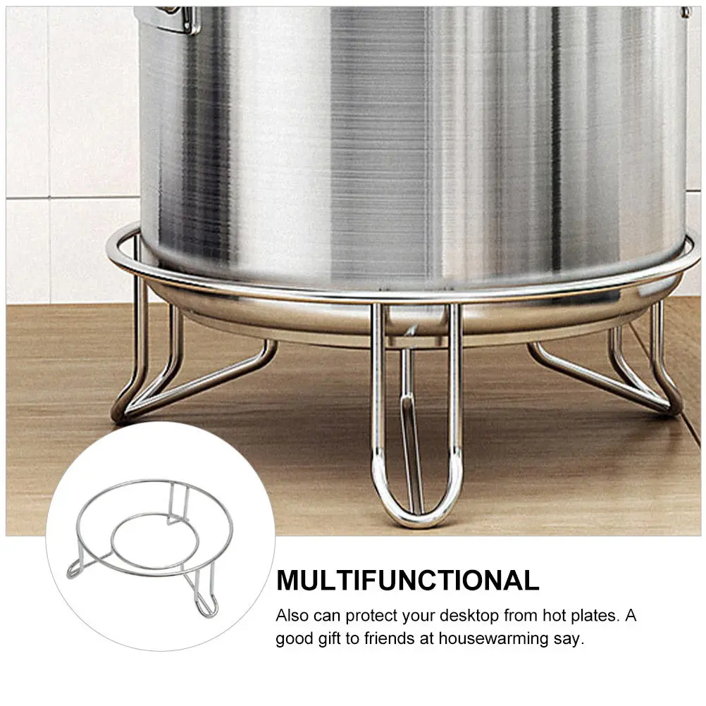 

1pc Stainless Steel Pot Rack Heat Resistant Stand Kitchen Storage Holder Steam Rack For Pots Plates Cookware Organizer