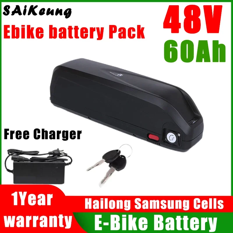 

Electric Bike Hailong 48v batteries 48V 20Ah 30 40 50ah 60ah Batterie Velo Bateria Para Bicicleta Electrica 1500W LithiumBattery