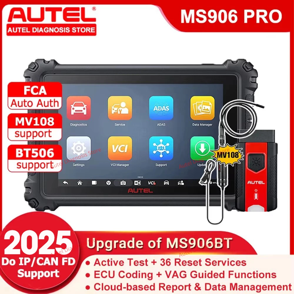 Autel MaxiSYS MS906 Pro Automotive Diagnostic Tool 4/128GB OBD2 Code Reader ECU Coding Active Test 36+ Service Scanner PK MS906S