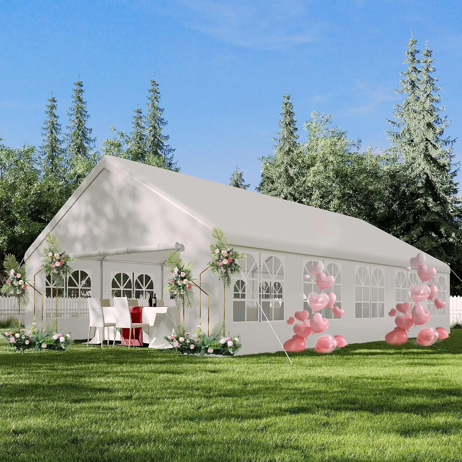 

Тент для мероприятий 20'X33', уличный свадебный шатер повышенной прочности, со съемными боковыми стенками, водонепроницаемый и УФ-стойкий, для мероприятий, на заказ