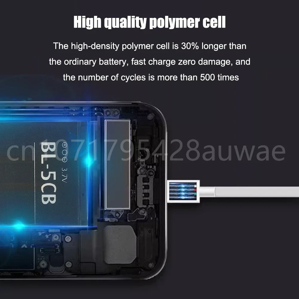 BL-5CB BL5CB 800mAh استبدال البطارية لنوكيا 1616 1800 C1-02 1280 E60 3600 3660 6620 6108 3108 2135 6086 6108 6230