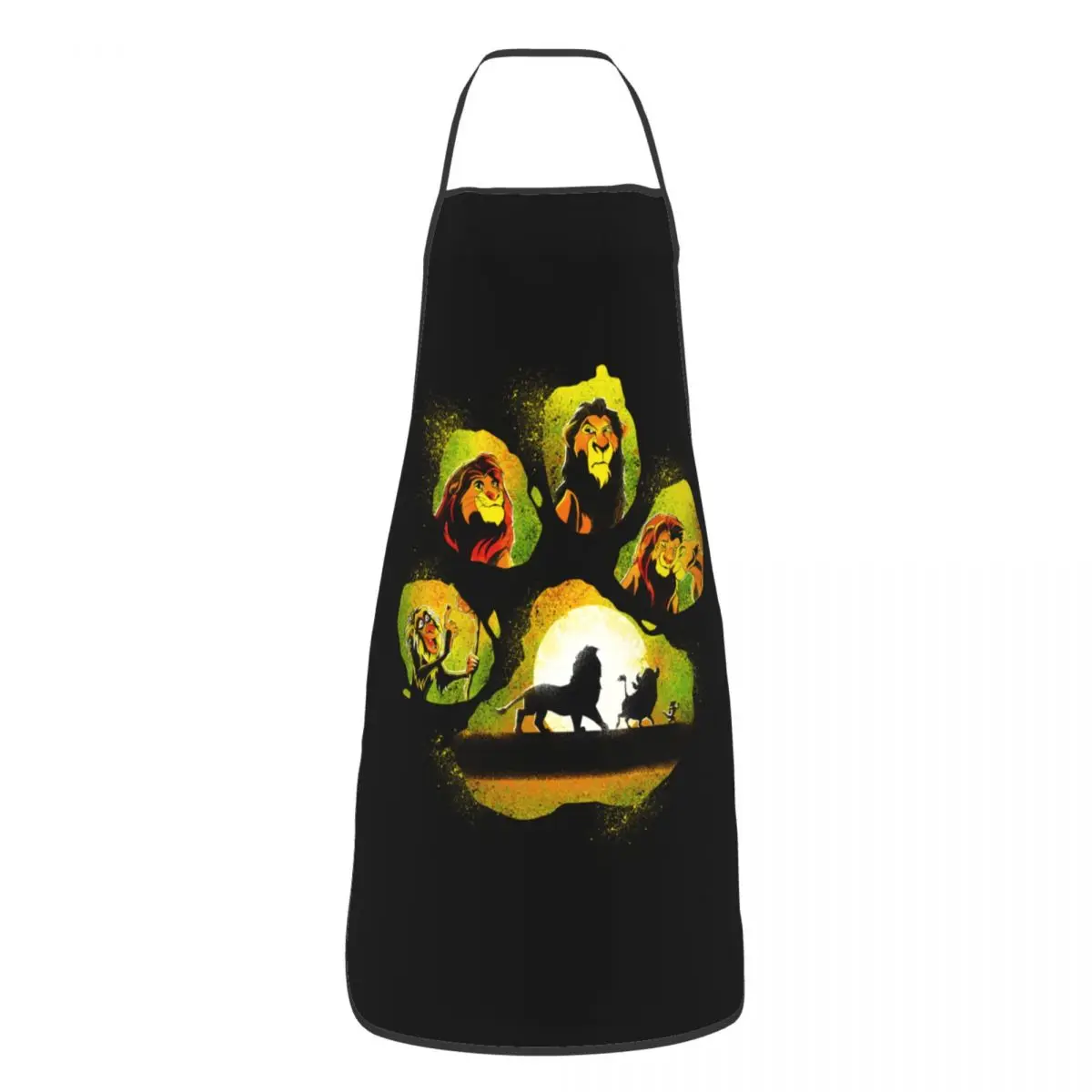 Custom The Lion King Simba Paw Apron for Women Men Unisex Bib Cartoon Movie Cooking Kitchen Tablier Cuisine Chef Baking