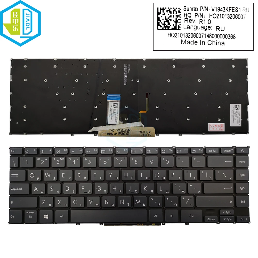 

Korean Russian Backlit Keyboard For ASUS UX325 U3700 ZenBook UX325JA-DB71 UX325EA-DH51 UX325UA Laptop PC Parts with no Backlight